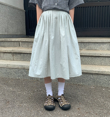 Gensott Nylon Banding Midi Skirt